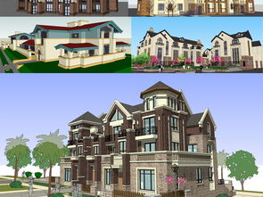 精品住宅小區建筑設計 SU模型與植物景觀庫的融合之美